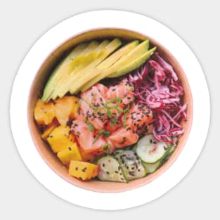 Hawaiian Poke Phot Art Sticker